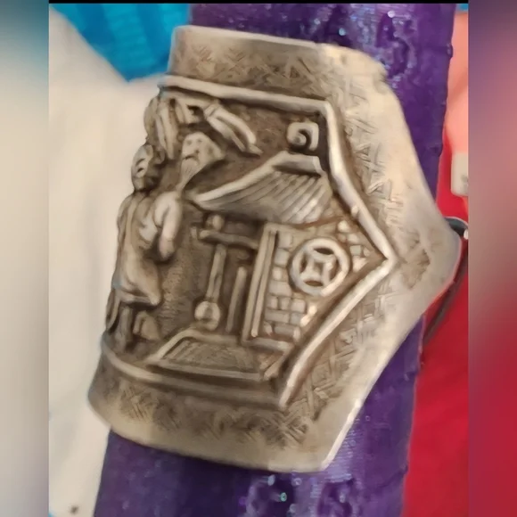 Original Late Ching Period Antique Chinese Silver Ring - Picture 3 of 4